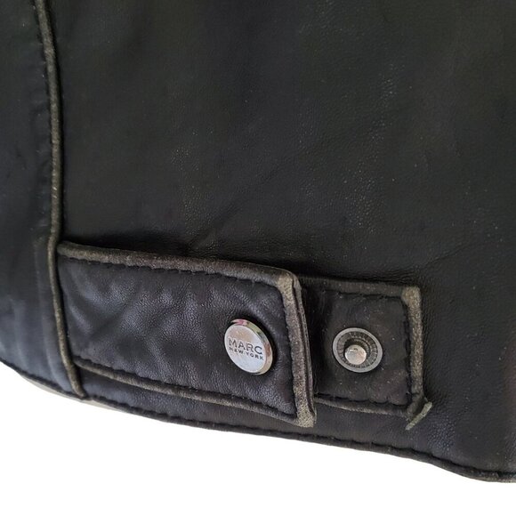 Marc New York Genuine Buttery Soft Leather Black Motorcycle Jacket Size L - Picture 6 of 16